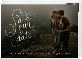 'Lettered Date' Wedding Save the Date