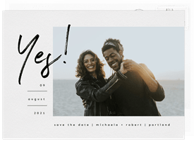 'Big Yes!' Wedding Save the Date