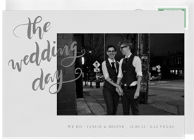 'The Day' Wedding Invitation