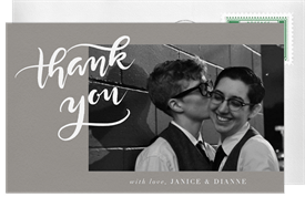 'The Day' Wedding Thank You Note