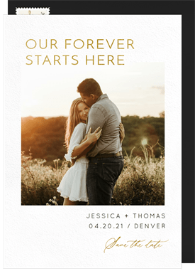 'Our Forever Starts Here' Wedding Save the Date