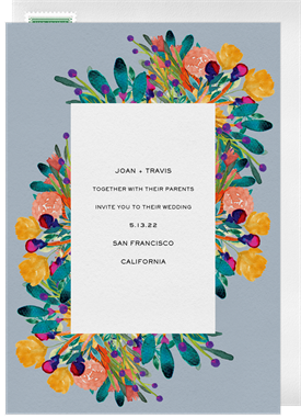 'Bold Florals' Wedding Invitation