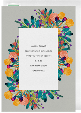 'Bold Florals' Wedding Invitation