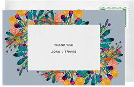 'Bold Florals' Wedding Thank You Note