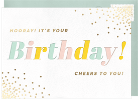 'Hooray Birthday' Birthday Cards Card