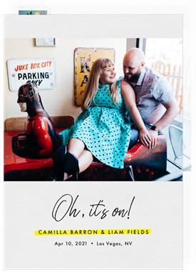 'Oh, It's On!' Wedding Save the Date