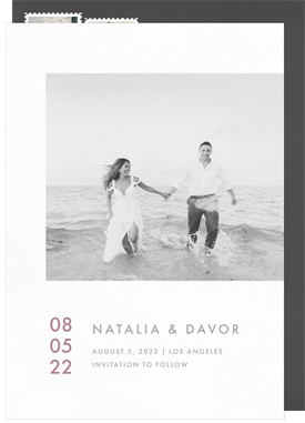 'Simple Offset' Wedding Save the Date