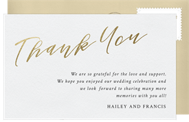 'Always & Forever' Wedding Thank You Note