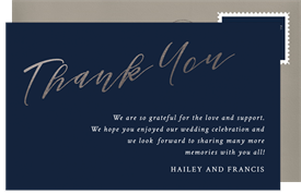 'Always & Forever' Wedding Thank You Note