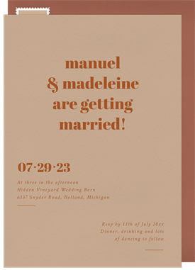 'Getting Married' Wedding Invitation