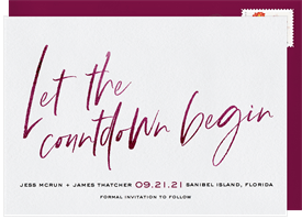 'Countdown' Wedding Save the Date