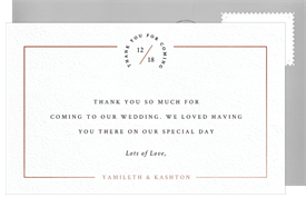 'Timeless Stamp' Wedding Thank You Note