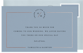 'Timeless Stamp' Wedding Thank You Note