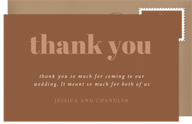 'Take Center Stage' Wedding Thank You Note