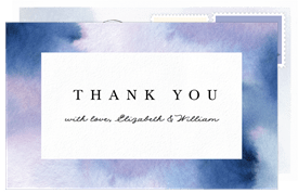 'Watercolor Frame' Wedding Thank You Note