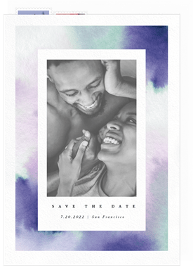 'Watercolor Frame' Wedding Save the Date