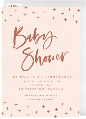 'Positive Vibes' Baby Shower Invitation