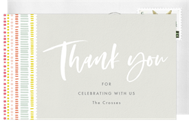 'Boho Flair' Baby Shower Thank You Note