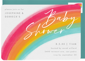 'Rainbow' Baby Shower Invitation