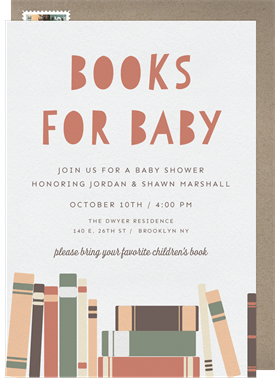 'Baby Books' Baby Shower Invitation