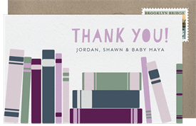 'Baby Books' Baby Shower Thank You Note