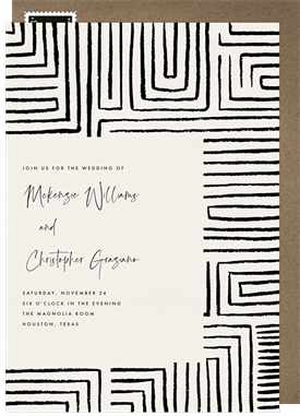 'Modern Maze' Wedding Invitation