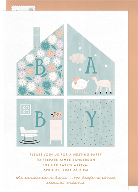 'Baby House' Nesting Party Invitation