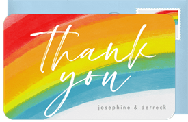 'Rainbow' Baby Shower Thank You Note