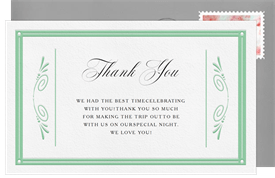 'Vintage Label' Wedding Thank You Note
