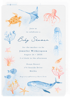 'Ocean Love' Baby Shower Invitation