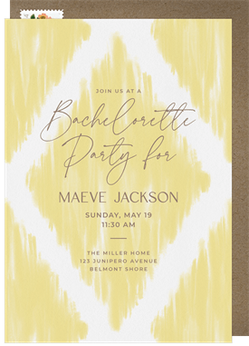'Edgy Textile' Bachelorette Party Invitation
