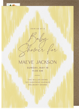 'Edgy Textile' Baby Shower Invitation