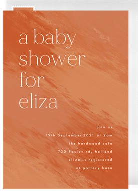 'Simple Swash' Baby Shower Invitation