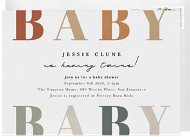 'Double The Fun' Baby Shower Invitation