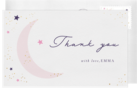 'Twinkling Stars' Baby Shower Thank You Note