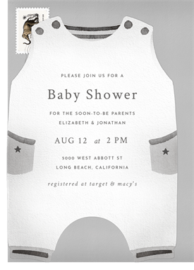 'Baby Romper' Baby Shower Invitation