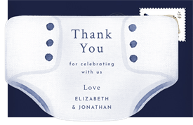 'Baby Romper' Baby Shower Thank You Note
