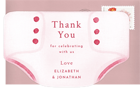 'Baby Romper' Baby Shower Thank You Note