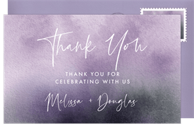'Jewel Tone Wash' Baby Shower Thank You Note