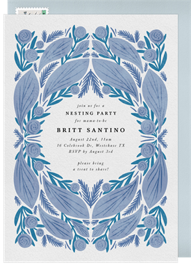 'Soft Floral Pattern' Nesting Party Invitation
