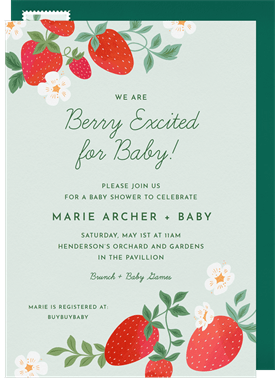 'Berry Excited' Baby Shower Invitation