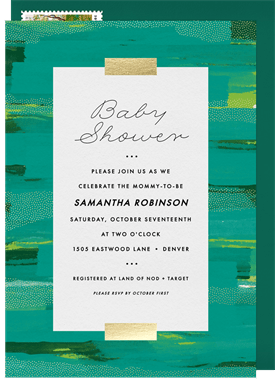 'Abstract Frame' Baby Shower Invitation