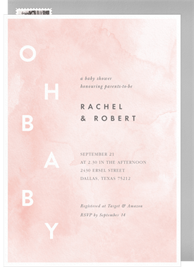 'Stacked Oh Baby' Baby Shower Invitation
