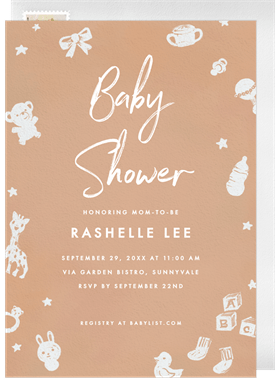 'Baby Essentials' Shower Invitation