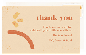 'Abstract Boho Baby' Baby Shower Thank You Note