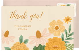 'Blooming Baby' Baby Shower Thank You Note