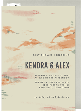 'Abstract Landscape' Baby Shower Invitation