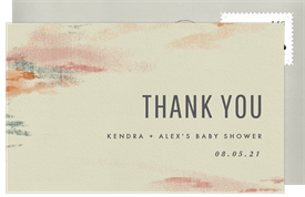 'Abstract Landscape' Baby Shower Thank You Note