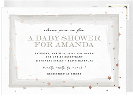 'Delicate Starlight' Baby Shower Invitation