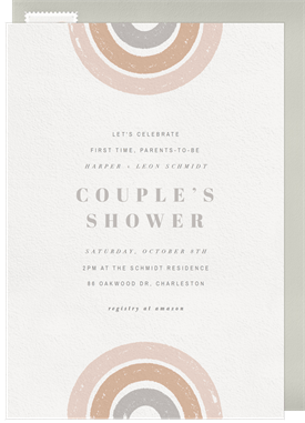 'Modern Rainbow Motif' Baby Shower Invitation